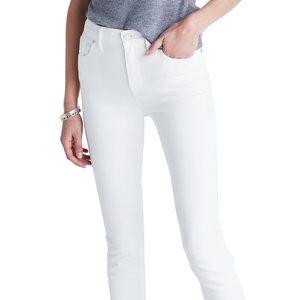 Madewell white high rise skinny jeans